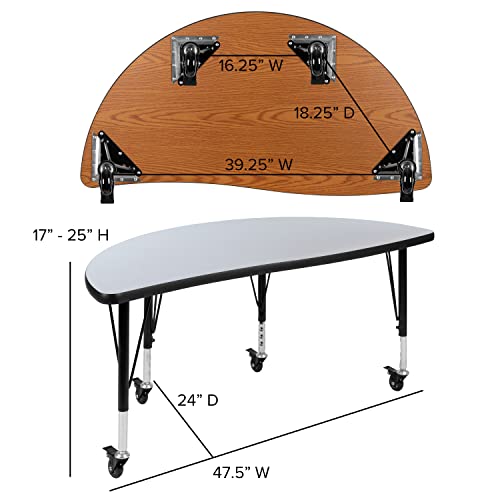 Flash Furniture Emmy Kids Adjustable Activity Table Set Grey