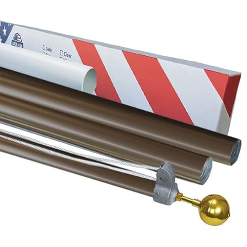 Super Tough Commercial Grade Sectional Flagpole 25ft Bronze