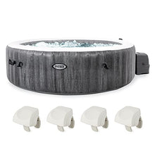 Intex PureSpa Plus Greywood Inflatable Hot Tub with Headrest Pillow 4 Pack