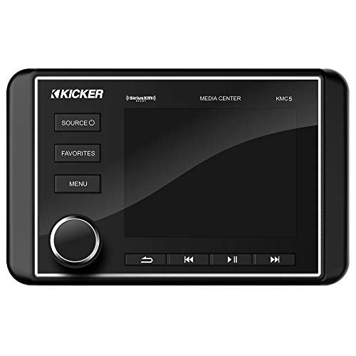 KICKER Premium Marine Gauge-Style Source & 51PSC654 Powersports Speakers Bundle