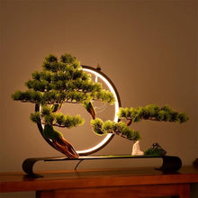 YXIANG56Q Fake Plants Artificial Bonsai Tree Plants Decoration Chinese Style Fake Plants Living Room Porch Soft Decoration Bonsai Tree