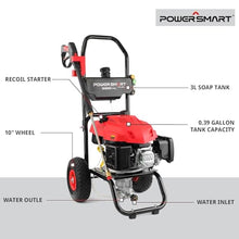PowerSmart 3500 PSI Gas Pressure Washer with 2.5 GPM Flow Rate, 3800W Power, Onboard Soap Tank, Spray Gun & Wand, and 5-Nozzle Set for Cleaning Cars, Fences, Driveways, Homes, and Patios