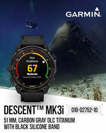 Wearable4U Garmin Descent Mk3i Titanium Dive Computer with T2 Transceiver and Silicone Band