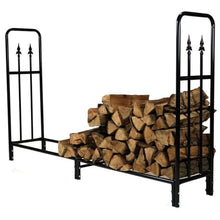 EliteBloom 182Cm Large Firewood Log Rack, Heavy Duty Steel Outdoor Indoor Wood Storage Stand for Fire Pit, Stove