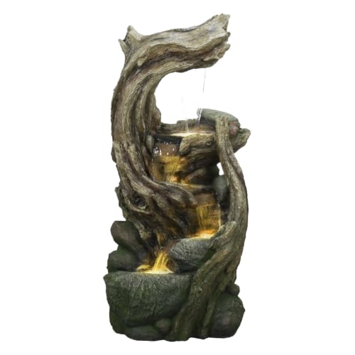 Alpine Corporation WIN1898 Tree Trunk Waterfall Fountain, 22-Inch Tall
