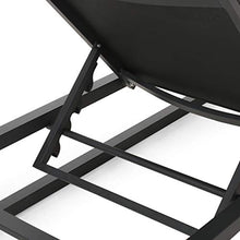 Christopher Knight Home Vivian Outdoor Aluminum Chaise Lounge Set of 2 Black