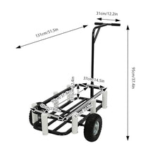 Lortix Heavy Duty Fishing Cart with Large Wheels & 7 Rod Holders - Versatile Outdoor Freestanding Cart for Travel, Camping, Shopping, Sports & Fishing Activities