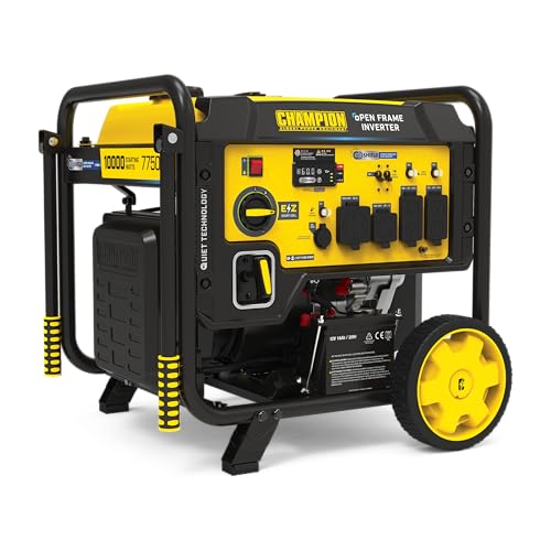 Champion 10,000-Watt Electric Start Portable Open Frame Inverter Generator