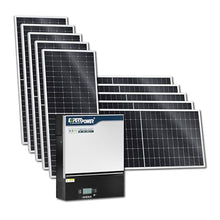 ExpertPower 5400W Solar Power System Kit | 48V - 120V 6.5KW Hybrid Solar Inverter, 540W Bifacial Solar Panels x 10, 120A MPPT Controller | Residential, Back Up, Home, Cabin, Off Grid