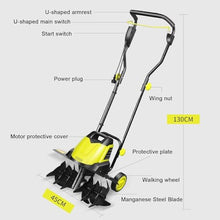 Electric Soil Scarifier, Handheld Garden Soil Tiller, 2400W Corded Foldable Soil Scarifier with 30M Power Extension Cord, Suitable for Lawn and Garden