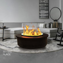 Electric Fireplaces Multi-Color Intelligent Touch Screen Fireplace 3D Misting Simulation Fake Decorative Floor Humidifier(600mm)