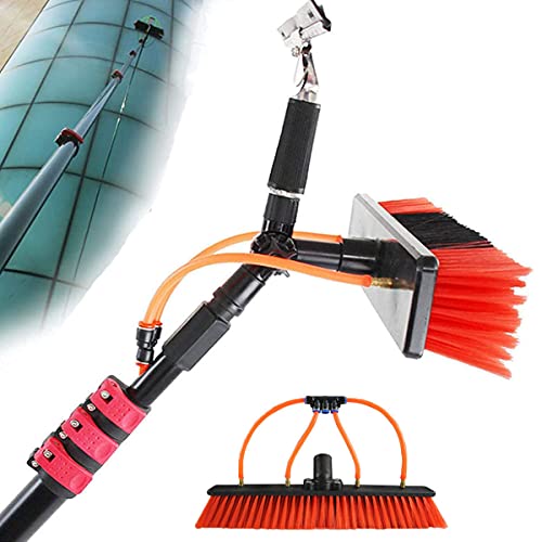 Cleaning Brush Water Fed Pole Kit Solar Panel Cleaning Equipment Tool Photovoltaic Module Cleaning Tool The Length of The Telescopic Rod Can Be Adjusted Freely,36FT/11M
