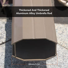 LOERSS Offset Hanging Umbrella,Double Top Deluxe Square Patio Umbrella,Heavy Duty Sun Umbrella,8.2FT Square Cantilever Patio Umbrella,Outdoor Cantilever Umbrella(3m/9.8ft,卡其色)
