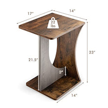 NRFJFOP 2PCS Side Table Sofa Couch Compact C-Shape End Snack Coffee