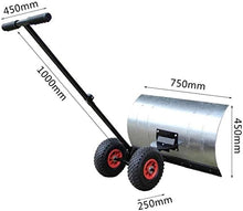 Snow Shovel with Wheels Heavy Duty Metal Rolling Snow Pusher with 10 Inch Polypropylene Wheels and Adjustable Aluminum Handle Rolling Snow Plow Removal Tool for Driveway Doorway Snow Pusher