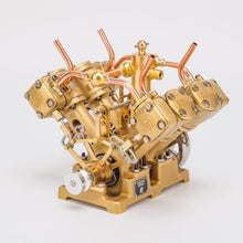 YounggDiy RW-V4 Mini Steam Engine That Runs, Double Cylinder Reciprocating for 90-150cm Steamships, Forward and Reverse Rotation (Boiler Not Included)