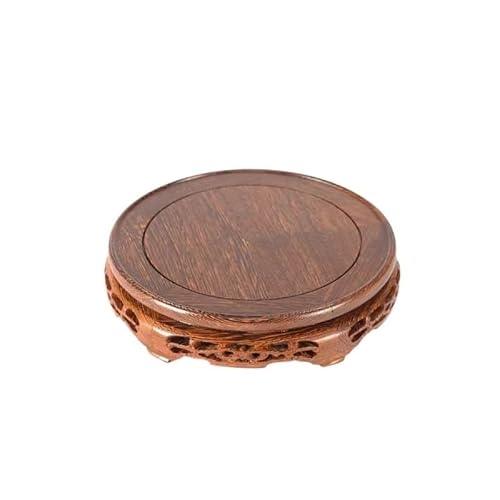 QUANGJN Pcs Plants Saucers Fish Tank Buddha Statue Base Round Vase Flower Pot Buddha Statue Base Base Solid Wood Support Plant Pot Saucers,