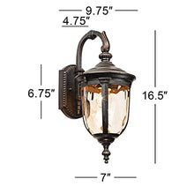 Bellagio 16 1/2" High Veranda Bronze Downbridge Outdoor Wall Light Set of 2