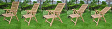 TeakStation 8 Seater Grade-A Teak Wood 9pc Dining Set: Large 117" Double Extension Rectangle Table and 8 Ashley Reclining Arm Chairs #TSDSAS8