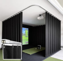 Akon Golf Simulator Curtains with Track, Custom Size Enclosure Panels