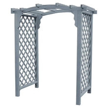 Keystone Amish Co. Newberry Pressure Treated Pine Garden Arbor, Heavy Duty Outdoor Archway Trellis, Amish Crafted, Made in USA, 4-Foot, Grey Stain