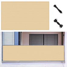 Outdoor Curtain 155x340 cm Sand Yellow Air & Water Permeable Lightweight Transparent Grommeted for Garden Patio Balcony Use