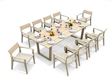 Grade-A Teak Wood Dining 98" Sema Rectangle Weathered Teak Table #1533
