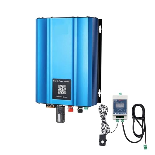 1000W Grid Tie Inverter with Limiter MPPT Pure Sine Wave Solar Panel Battery Discharge On Grid Inverter WiFi Mobile APP(GTN-1000LIM-W,PV 55-90V Bat 48V)