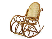 Wickerix Milano Rocking Chair, Natural Rattan Wicker Handmade, ECO, Colonial Color