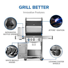 Napoleon Rogue PRO 425 3-Burner Natural Gas Grill with Infrared Side Burner