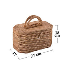 GUANKAOBING Handmade Rattan Portable Storage Box Storage Basket (Color : B) (B)