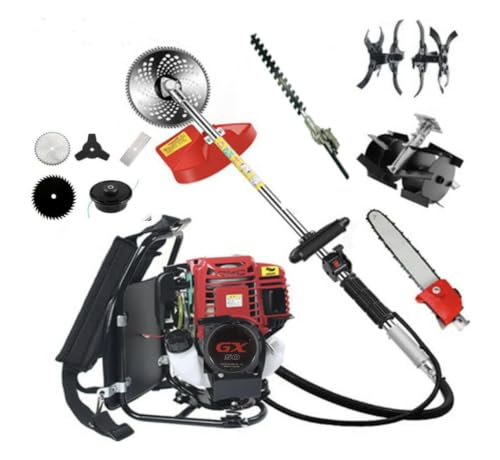 Multi 10 in1 Backpack GX50 4 Stroke Brush Cutter Weed Wacker Weed Hedge strimmer Mini Tiller Cultivator