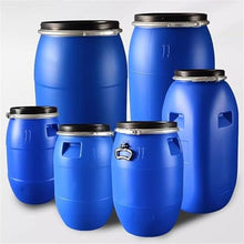 DIROVO Rain Barrels Large Blue Plastic Water Storage Barrel with Locking Lid & Latch Ring, Food Grade Industrial Portable Tank,for Long-Term Emergency, Camping & RV(200L)