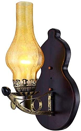 Lamp Post Lights Outdoor,Table Lamps Lights European Victorian Victorian Victorian Retro Solid Wood Antique Horse Lamp Suitable for Bar Channel Light Engineering Lamp Iron Size: 190X330mm A+