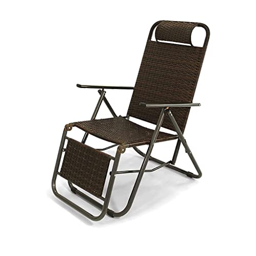 FENOKD Rocking Chair Rocking Chair Folding Chair Lounger PE Rattan Steel Frame Beach Deck Chair Garden Chair Interesting