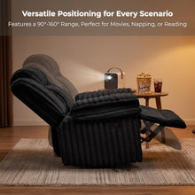 Roundhill Furniture Ardello Manual Recliner with Wide-Wale Corduroy Upholstery, Black