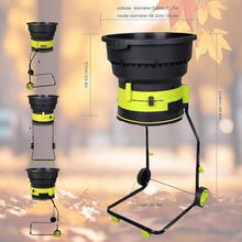 ZHLINGQ 2500W Electric Leaf Mulcher, Garden Leaf Shredder Chipper, 8000RPM Tree Branches Crusher, 17:1 Reduction, Composting Machine with Wheels and Collection Bag, for Home Use and Farms NoPowerCord