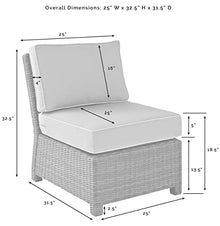 Crosley Furniture Bradenton Armless Sectional Chair