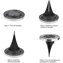 BAZIGA Solar Garden Lights Outdoor,Ground Solar Lights IP65 Waterproof 4 LED 100LM Floor Lamp Light Stainless Steel Solar Lamp for Stairway, Landscape Roads Pathway,14pcs