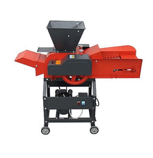 INTSUPERMAI Hay Cutter Pulverizer Grass Crusher 6-Blade Feed Crusher Grass Chaff Cutter Hay Cutter Machine Dry-Wet Straw Cutter with Conveyor and Feed Hopper 500-1000KG/H 220V