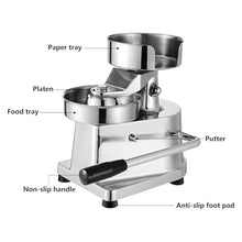 Eiwitany Commercial Hamburger Patty Maker Burger Forming Machine Home Large Manual Beef Meat Forming Processor Stainless Steel Grill Burger Press Tool (Light Blue Blue4)