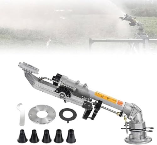 GAYAYAS High Pressure Farm Irrigation Sprinkler, Farm Watering Rain Gun withoutstand