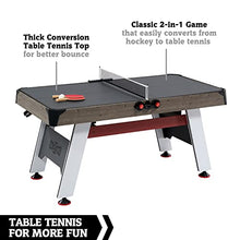 Hall of Games 5.5' Arcade Air Hockey Table & Tennis Top 2-in-1 Set Wood Grain/Red/White Black