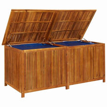 HKPWRBFG Patio Storage Box, Solid Acacia Wood, Outdoor Garden Bench 68.9