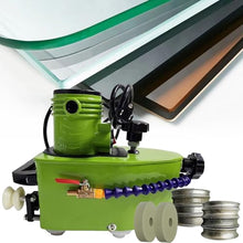 Electric Small Glass Edging Machine 8000r/min Portable Glass Edger Straight Round Bevel Edge Edge Grinder, DIY Diamond Glass Art Corner Grinding Edger Polishing Machine for Glass Stone Green