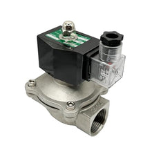 Stainless Steel Electric Solenoid Valve, 1/2-2 Inch NC Water Valve with IP65 DIN Coil, High Temperature Rated (1-1/4" 220AC NBR-Seal)