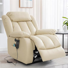 HTERWQEA Large Comfort Power Lift Recliner with Heat Massage for Elderly