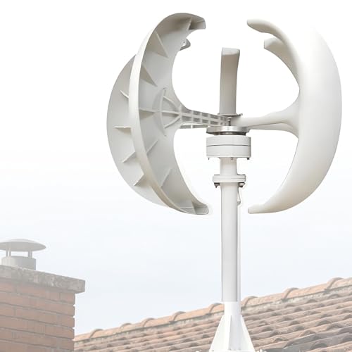 SHENGSHIYU Rotating Wind Turbine Generator,Vertical Axis Wind Power Generation,Start-Up Wind Speed 1.5~2m/s,Vertical Wind Turbine Generator Kit for Street Lights and Home Power Supply 3000W-24V