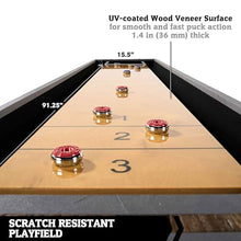 Hall of Games 9ft Kinwood Shuffleboard Table Scratch Resistant Playfield Grey/Tan