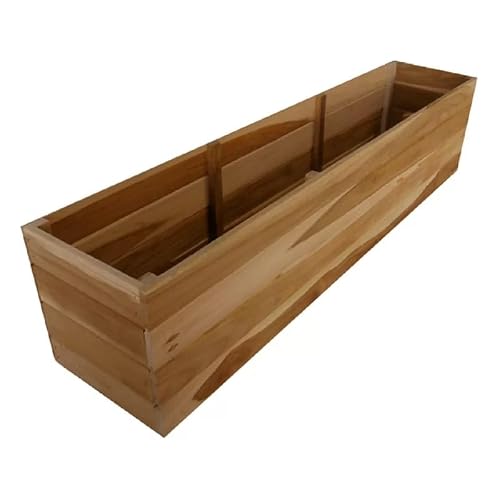 Diamond Tropical Hardwoods Window Box Teak Planter, 48" x 12" x 12"
